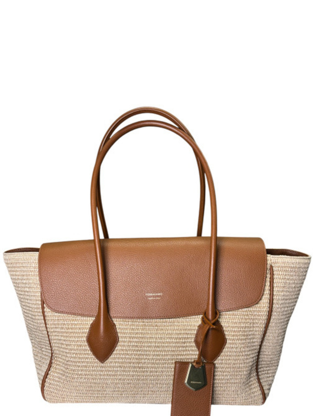 Salvatore Ferragamo East-West Raffia Handbag